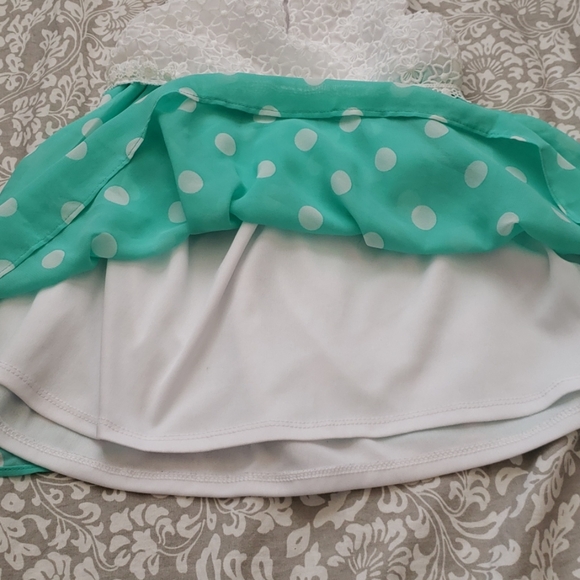 Rare Editions Floral Crochet and Polka Dot Spring Dress - Picture 6 of 7